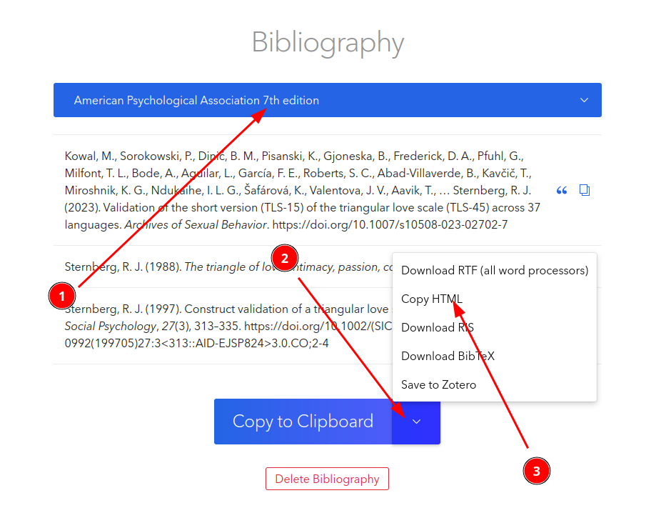 HTML in ZBib